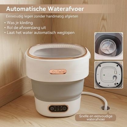 Vora Opvouwbare Camping Wasmachine 15L – Draagbare Mini Wasmachine voor Camping & Camper